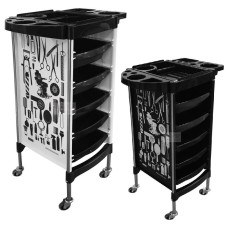 Kadeřnický stolek s potiskem černý