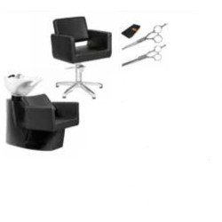 Kadeřnický box Elle + mycí box Elle + sada nůžek Kansal