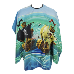 Dětská kadeřnická pláštěnka BARBERTIME – Pirate Ships