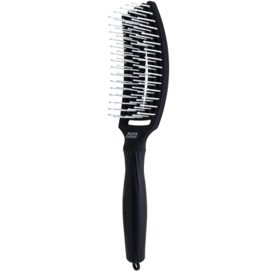 Olivia Garden Fingerbrush Medium Black Nylon