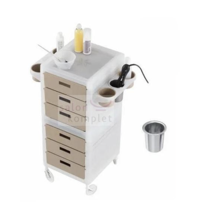 Kadeřnický vozík Ceriotti MY 3+3 transparentní/cappuccino