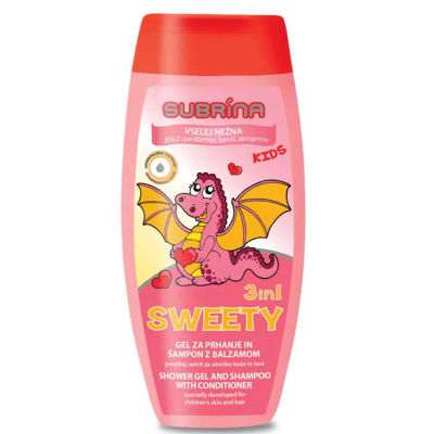 Subrina Dětský sprchový gel a šampon s kondicionérem Sweety 250 ml