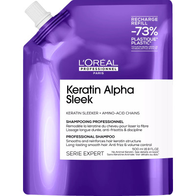 L'Oréal Professionnel Keratin Alpha Sleek Shampoo refill 500ml