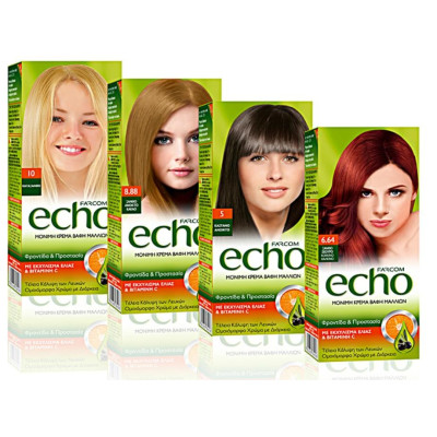Echo barva 60ml+peroxid 60ml+šampn,rukavice