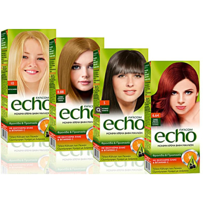Echo barva 60ml+peroxid 60ml+šampon 20ml + Maska 20ml,rukavice