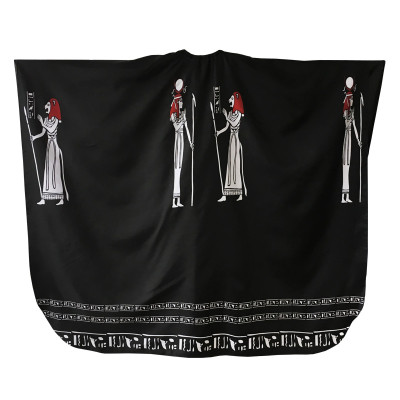 Pláštěnka na stříhání - Egypt černá/šedá